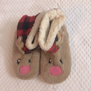 Girls reindeer slippers